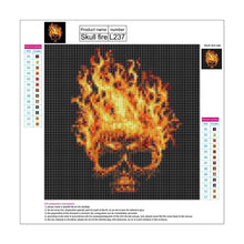 Load image into Gallery viewer, Flaming Skull - Full Diamond Painting - 30x30cm
