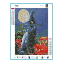 Load image into Gallery viewer, Halloween Black Cat? - Full Drill Round Drill - 30x40cm