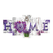 Load image into Gallery viewer, 5pcs Home Flowers - Full Drill Round Drill Painting - 95x45cm