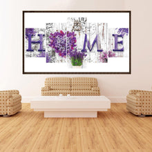 Load image into Gallery viewer, 5pcs Home Flowers - Full Drill Round Drill Painting - 95x45cm