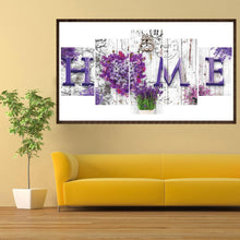 Load image into Gallery viewer, 5pcs Home Flowers - Full Drill Round Drill Painting - 95x45cm