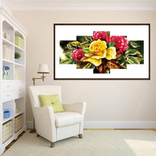 Load image into Gallery viewer, 5pcs Flowers - Full Drill Round Drill Painting - 95x45cm