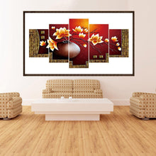 Load image into Gallery viewer, 5pcs/set Vase - Full Drill Round Drill Painting - 95x45cm