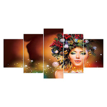 Load image into Gallery viewer, 5pcs/set Beauty - Full Drill Round Drill Painting - 95x45cm