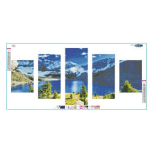 Load image into Gallery viewer, 5pcs/set Blue Sea Sky - Full Drill Round Drill Painting - 95x45cm