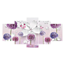 Load image into Gallery viewer, 5pcs/set Dandelion - Full Drill Round Drill Painting - 95x45cm