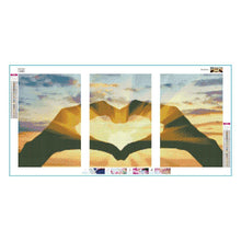 Load image into Gallery viewer, 3pcs/set Love - Full Drill Round Drill Painting - 80x40cm