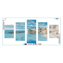 Load image into Gallery viewer, 5pcs/set Village - Full Drill Round Drill Painting - 95x45cm
