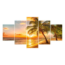 Load image into Gallery viewer, 5pcs Coconut Tree - Full Drill Round Drill - 95x45cm