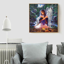 Load image into Gallery viewer, Wolf Girl - Full Diamond Painting - 30x30cm