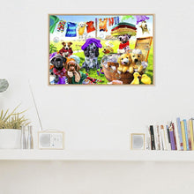 Load image into Gallery viewer, Playing Pets Dog - Full Drill Round Drill - 40x30cm