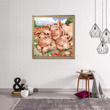 Load image into Gallery viewer, Pink Pig - Full Diamond Painting - 30x30cm