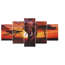 Load image into Gallery viewer, 5pcs/set Elephant - Full Drill Round Drill Painting - 95x45cm