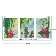 Load image into Gallery viewer, 3pcs/set Stone - Full Drill Round Drill Painting - 80x40cm
