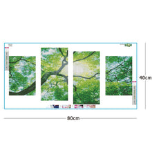 Load image into Gallery viewer, 4pcs Big Tree - Full Drill Round Drill - 80x40cm