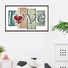 Load image into Gallery viewer, 4pcs/set Love - Full Drill Round Drill Painting - 80x45cm