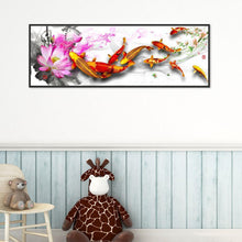 Load image into Gallery viewer, Happy Carp Fish - Full Drill Round Drill Painting - 80x30cm