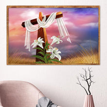 Load image into Gallery viewer, Cross Easter - Full Drill Round Drill - 40x30cm