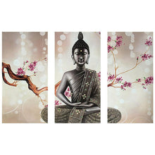Load image into Gallery viewer, 3pcs/set Buddha - Full Drill Round Drill Painting - 90x55cm