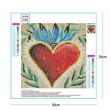 Load image into Gallery viewer, Heart - Full Drill Round Drill - 30x30cm