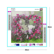 Load image into Gallery viewer, 2 Heart Pigs - Full Drill Round Drill - 30x30cm