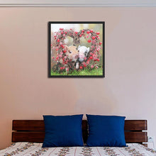 Load image into Gallery viewer, 2 Heart Pigs - Full Drill Round Drill - 30x30cm