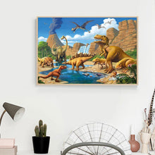 Load image into Gallery viewer, Dinosaurs Sky - Full Drill Round Drill - 40x30cm