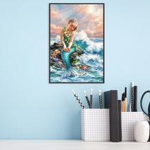 Load image into Gallery viewer, Sea Fish Girl - Full Drill Round Drill - 40x30cm