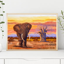 Load image into Gallery viewer, Walking Elephant - Full Drill Round Drill - 40x30cm