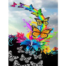 Load image into Gallery viewer, Color Butterfly - Full Drill Round Drill - 40x30cm