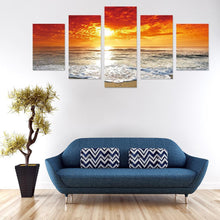 Load image into Gallery viewer, 5pcs/set Beach - Full Drill Round Drill Painting - 95x45cm
