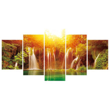 Load image into Gallery viewer, 5pcs/set Fantasy Waterfall -  Full Drill Round Drill Painting - 95x45cm