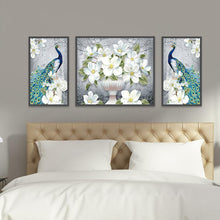 Load image into Gallery viewer, 3pcs/set Peacock - Full Drill Round Drill Painting - 90x40cm