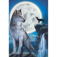 Load image into Gallery viewer, Night Wolf - Full Drill Round Drill - 30x40cm
