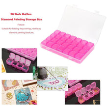 Load image into Gallery viewer, 28 Grids Jewelry Box Diamond  Crystal Bead Organizer Storage Case