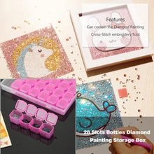 Load image into Gallery viewer, 28 Grids Jewelry Box Diamond  Crystal Bead Organizer Storage Case