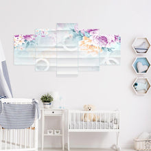 Load image into Gallery viewer, 5pcs/set Flower - Full Drill Round Drill Painting - 95x45cm