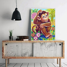 Load image into Gallery viewer, Monkey - Full Drill Round Drill - 30x40cm