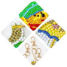 Load image into Gallery viewer, 5x DIY diamond painting keychain cute cartoon embroidery needlework craft