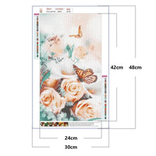 Load image into Gallery viewer, Flower Butterfly - Full Drill Round Drill - 30x37cm