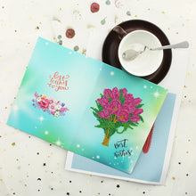 Load image into Gallery viewer, 6pcs/set Flower and Birds Greeting Cards Diamond Painting