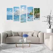 Load image into Gallery viewer, 5pcs Seaside - Full Drill Round Drill - 95x45cm