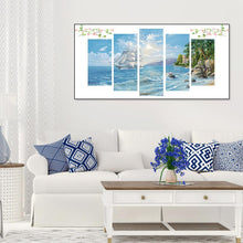 Load image into Gallery viewer, 5pcs Seaside - Full Drill Round Drill - 95x45cm