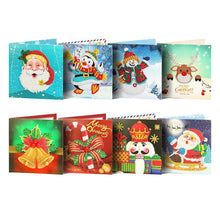 Load image into Gallery viewer, 8pcs/set Christmas Greeting Cards Diamond Painting
