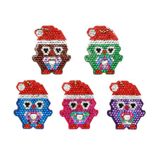 Load image into Gallery viewer, 5pcs Christmas Penguin DIY Keychain