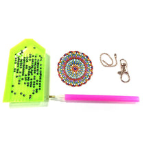 Load image into Gallery viewer, 5pcs Mandala DIY Keychain