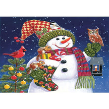Load image into Gallery viewer, Snowman - Full Drill Round Drill - 40x30cm