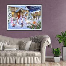 Load image into Gallery viewer, Snowman - Full Drill Round Drill - 40x30cm