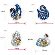 Load image into Gallery viewer, 4pcs Swan DIY Keychain