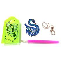 Load image into Gallery viewer, 4pcs Swan DIY Keychain